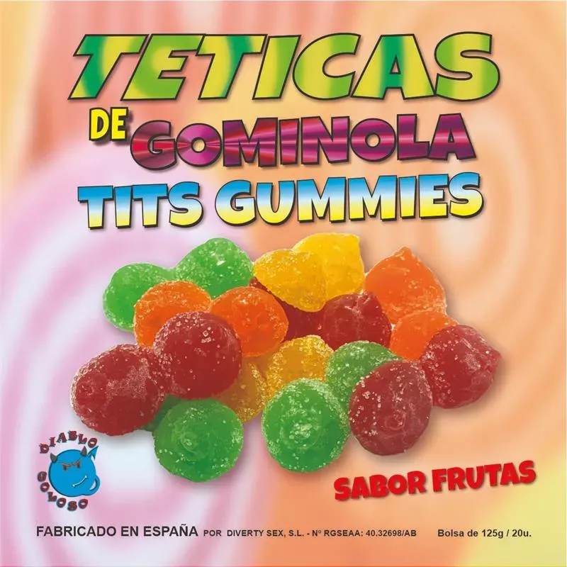 Caja de Gominolas Forma de Pecho Sabor Fruta – Juegos Comestibles