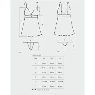 Imperia Babydoll y Tanga Color Negro