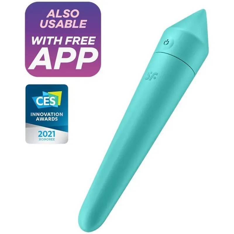 Ultra Power Bullet 8 Bala Vibradora con APP Turquoise – Balas Vibradoras