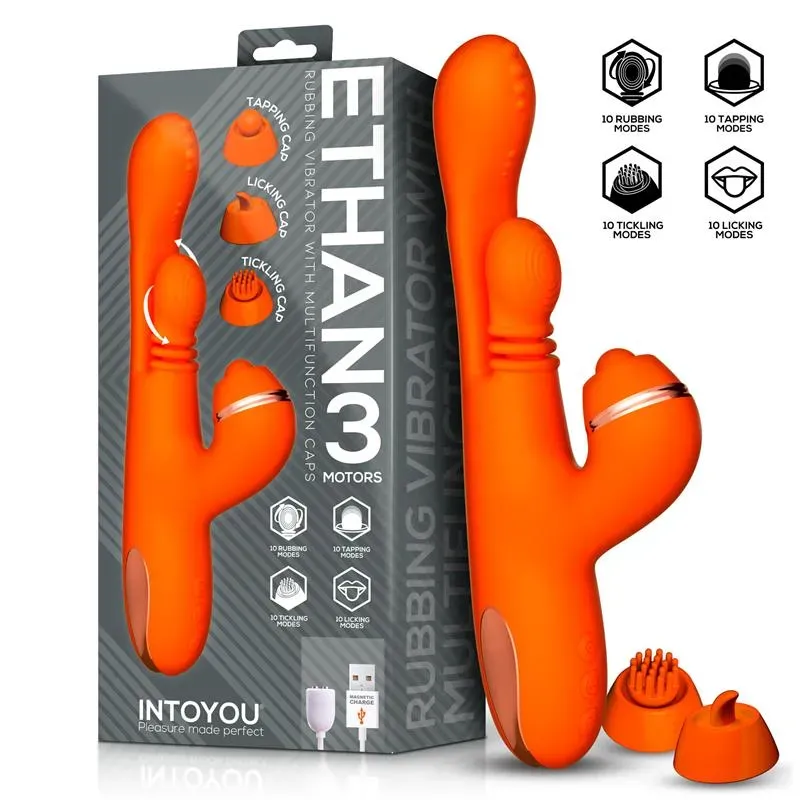Ethan Vibrador Masaje 360º para el Punto G y Cabezales Intercambiables – Vibradores