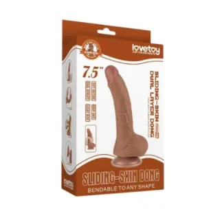 Dildo Sliding Skin 7.5 Marrón