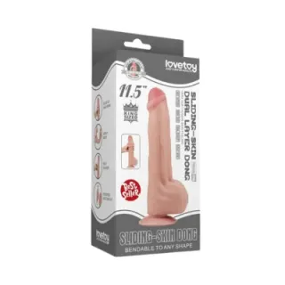 Dildo Dual Layer Piel Retractil 11.5