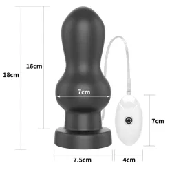 Plug Anal con Vibración King Sized 7 Negro