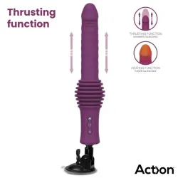 Roxer Sex Machine con Vibración, Thrusting, Efecto Calor y Control Remoto