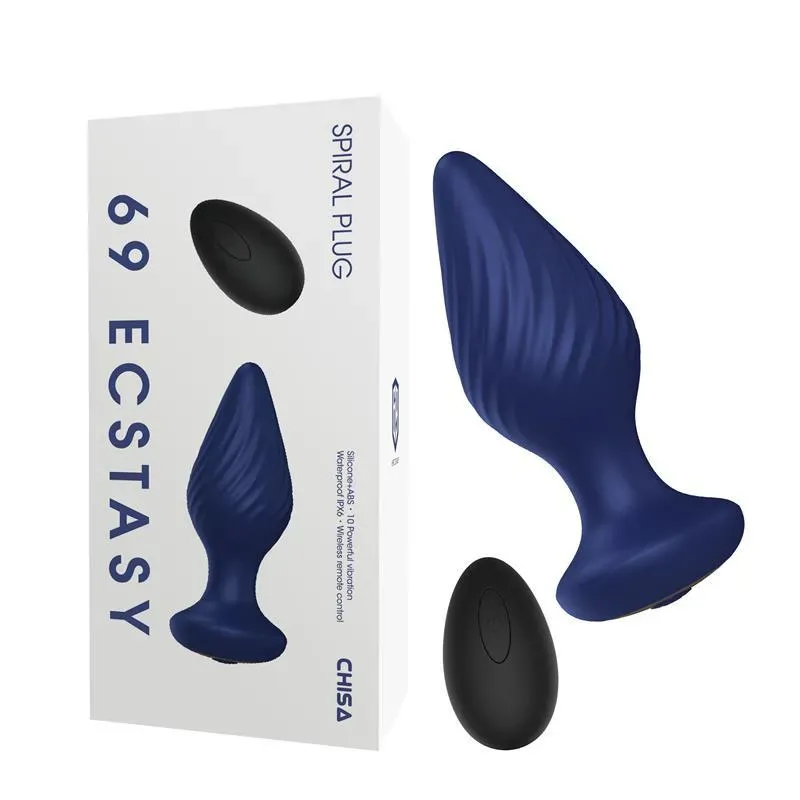 Spiral Plug Anal con Vibración y Control Remoto – Anal