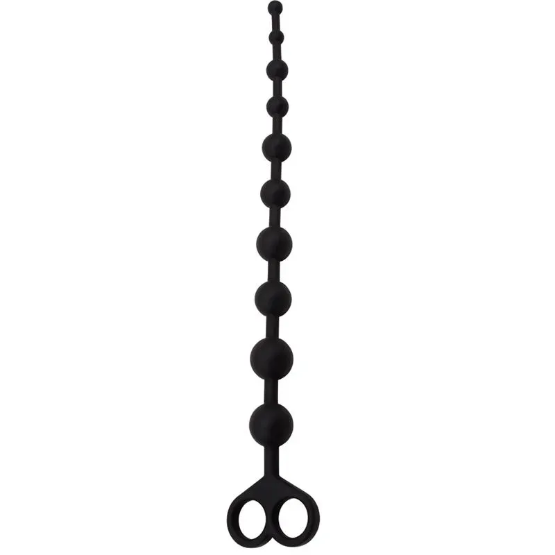 Cadena Anal 30.8 x 2.4 cm Silicona Negro – Anal