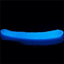 Dildo Doble Lumino 14.5 Luz Azul