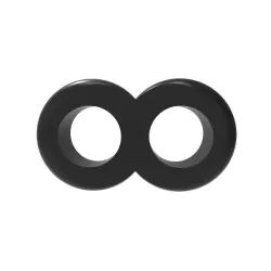 Anillo para el Pene Doble Duo Cock 8 Negro