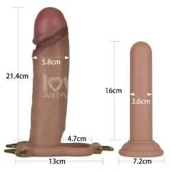 Ingen Arnés Ajustable con Dildo Hueco 9 Enhanced Set L/XL/2XL