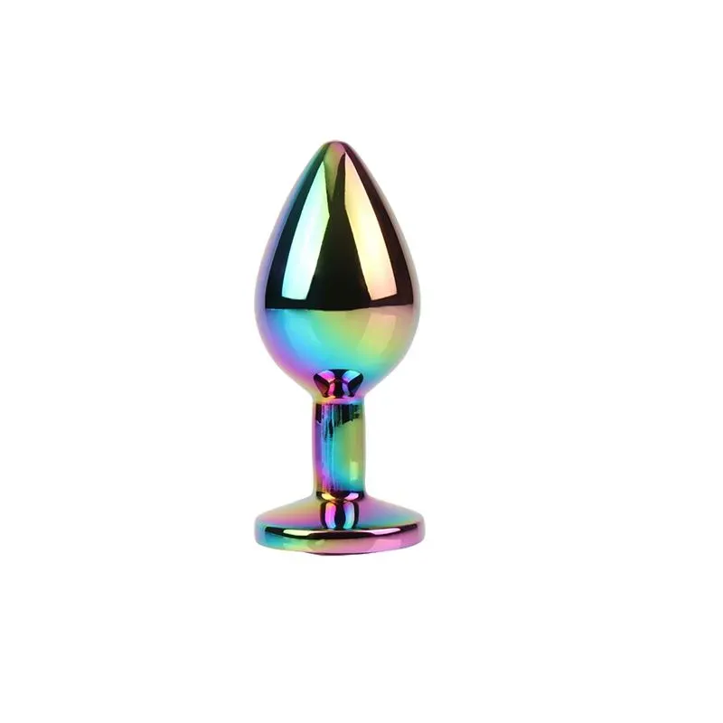 Rainbow Gem Plug Anal Multicolor con Joya Talla M – Anal