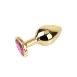 Rosy Gem Plug Anal Dorado con Joya Talla M