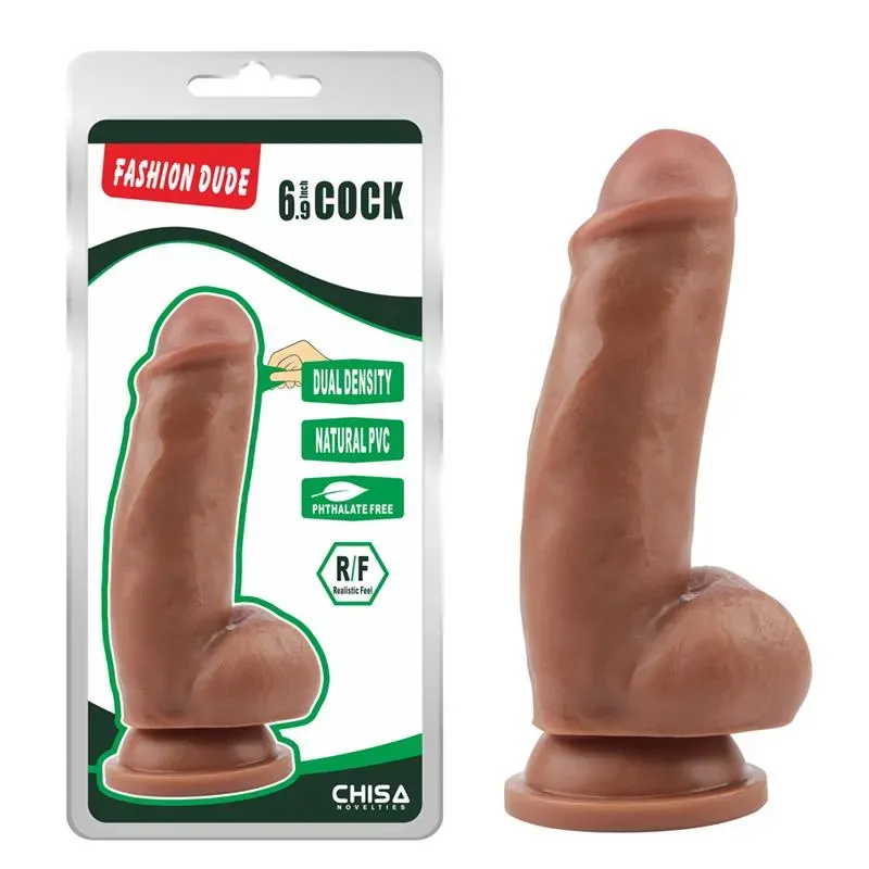 Dildo Dual Density Fashion Dude 17.5 x 4.9 cm Bronceado – Dildos