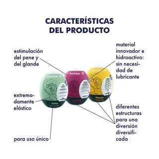 Set 3 Huevos Masturbador Riffle, Bubble y Fierce