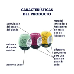 Set 3 Huevos Masturbador Riffle, Bubble y Fierce