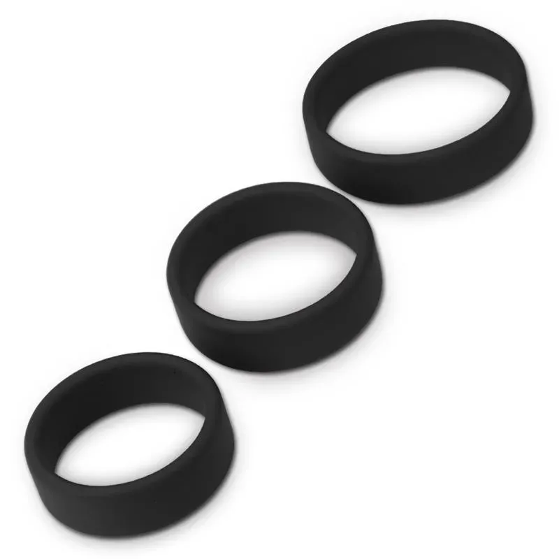 Pack de 3 Anillos para el Pene Power Ring Negro – Anillos Pene
