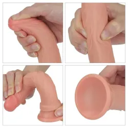 Dildo Nature 7 Silicona Líquida Natural