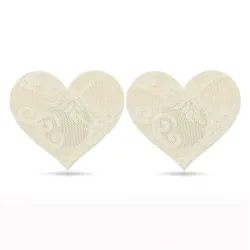 Pack Pezoneras Flor y Corazón Beige