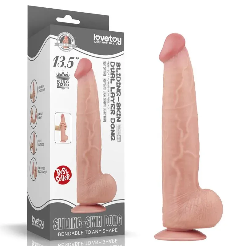 Dildo Dual Layer Piel Retractil 13.5 – Dildos
