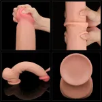 Dildo Dual Layer Piel Retractil 14