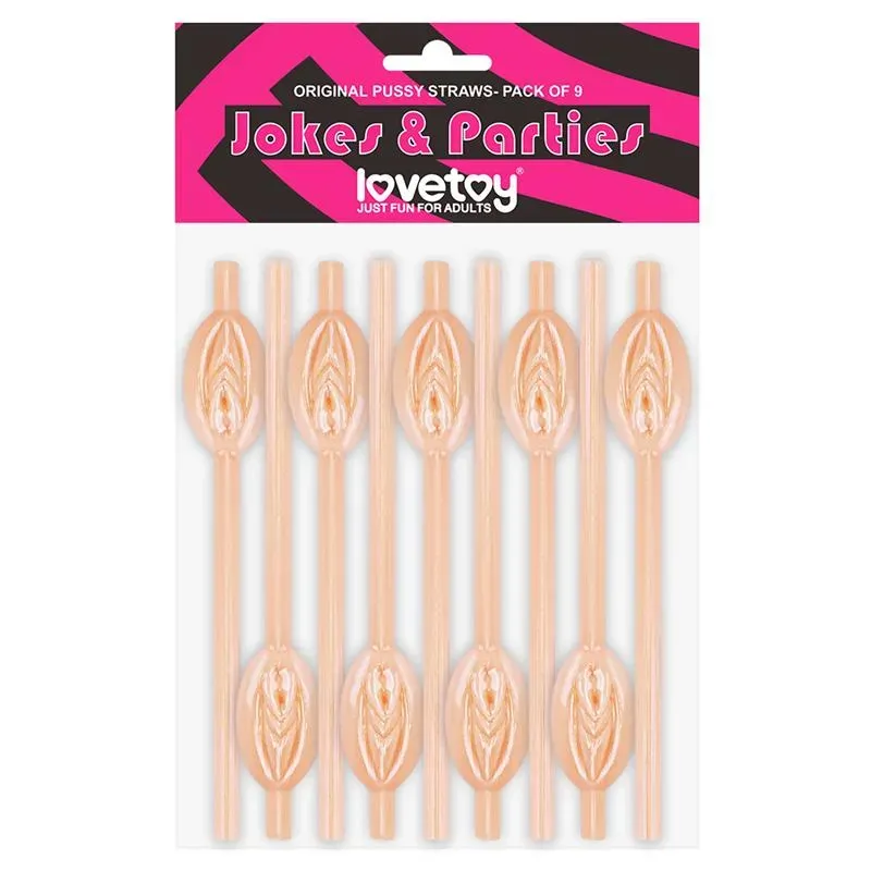 Pajitas de Vagina Pack de 9 – Complementos/Artículos Divertidos