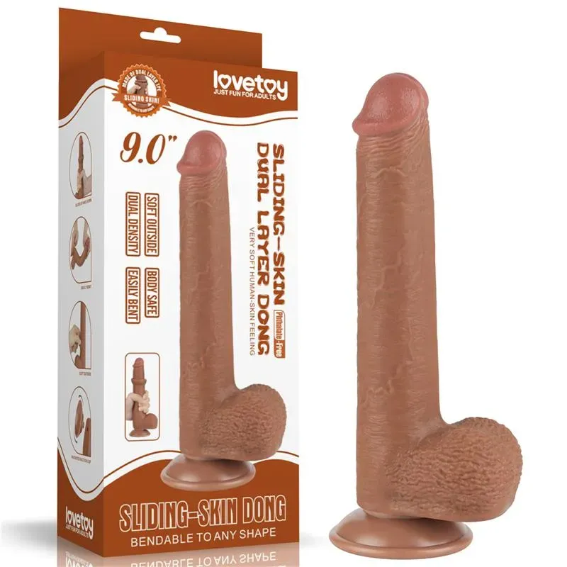 Dildo Sliding Skin 9 Marrón – Dildos