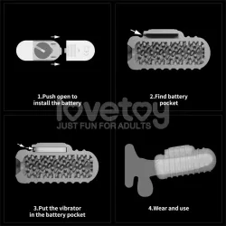 Knights Ring Funda para el Pene y Estimulador Wavy