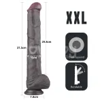 Dildo Dual Layered Articulable XXL 14.5