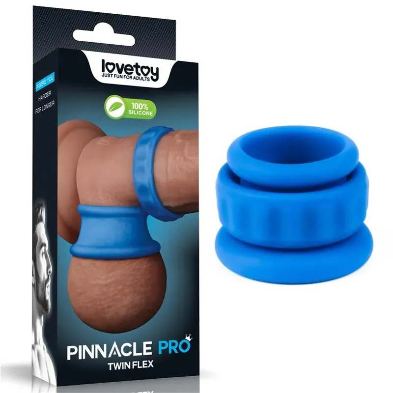 Pinnacle Pro Twin Flex Stretcher Anillo Doble para el Pene – Anillos Pene