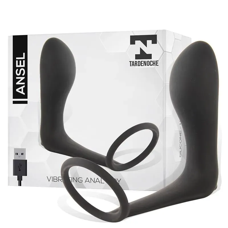 Ansel Plug Anal con Vibración y Anillo USB Silicona – Anal
