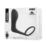 Ansel Plug Anal con Vibración y Anillo USB Silicona