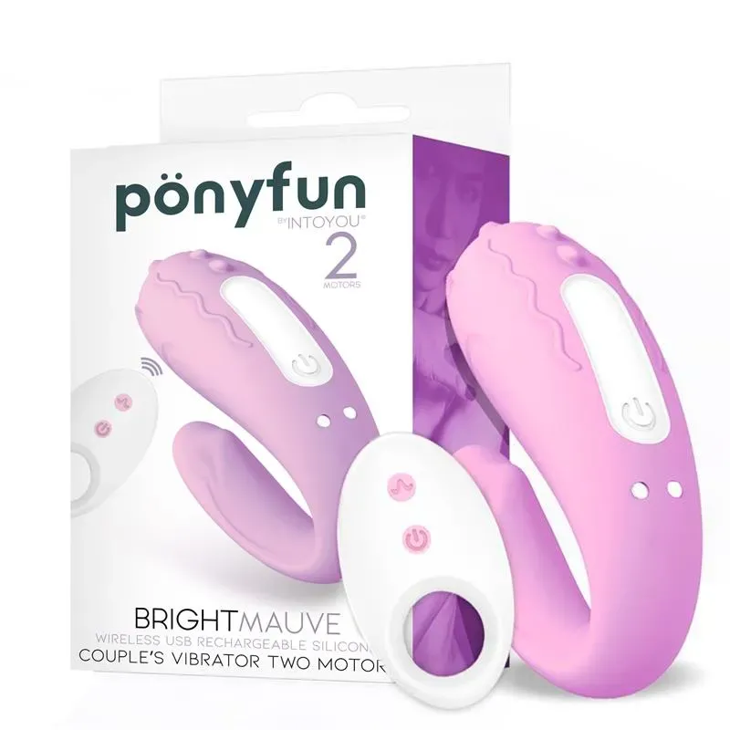 Brightmauve Vibrador para Parejas Doble Motor Control Remoto USB Silicona – Estimuladores
