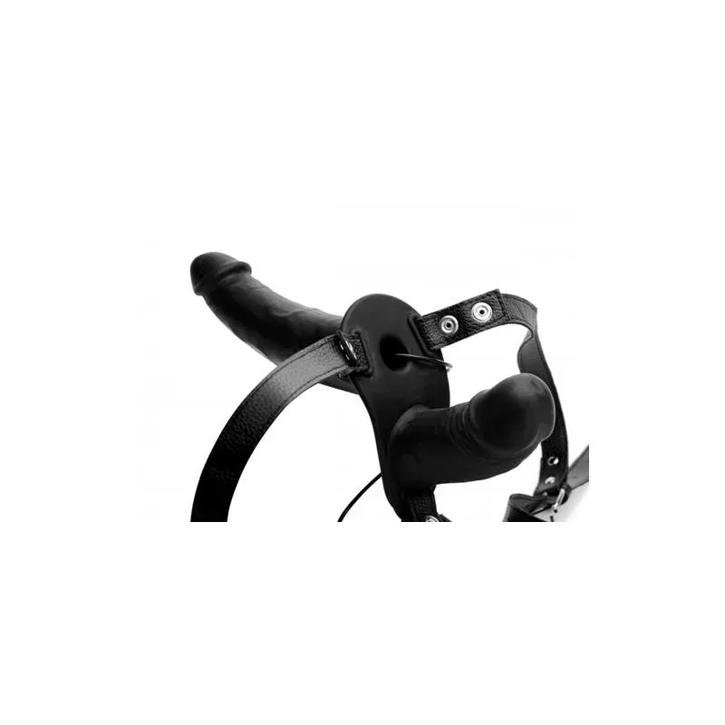 Power Pegger Vibradopr Doble con Arnés Negro – Arneses