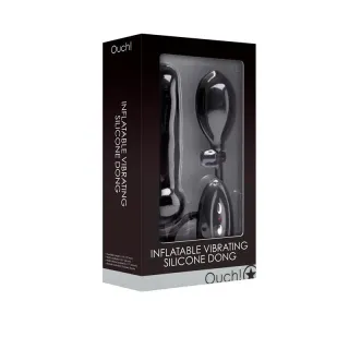 Shots Ouch! Dildo Vibrador Hinchable Negro