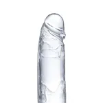 Dildo Realista con Testículos Material Cristalino 18 cm