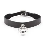 Collar con Aro y Cascabel Negro