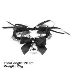 Collar con Lazo, Cascabel y Encaje