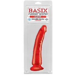 Dildo Slim 17,78 cm con Ventosa - Color Rojo