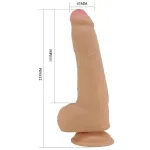 Dildo Realista con Testículos y Piel Deslizante 23.3 cm