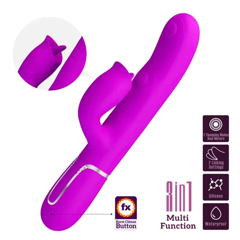 Gigi Vibrador con Licking y Thumping Fucsia – Vibradores