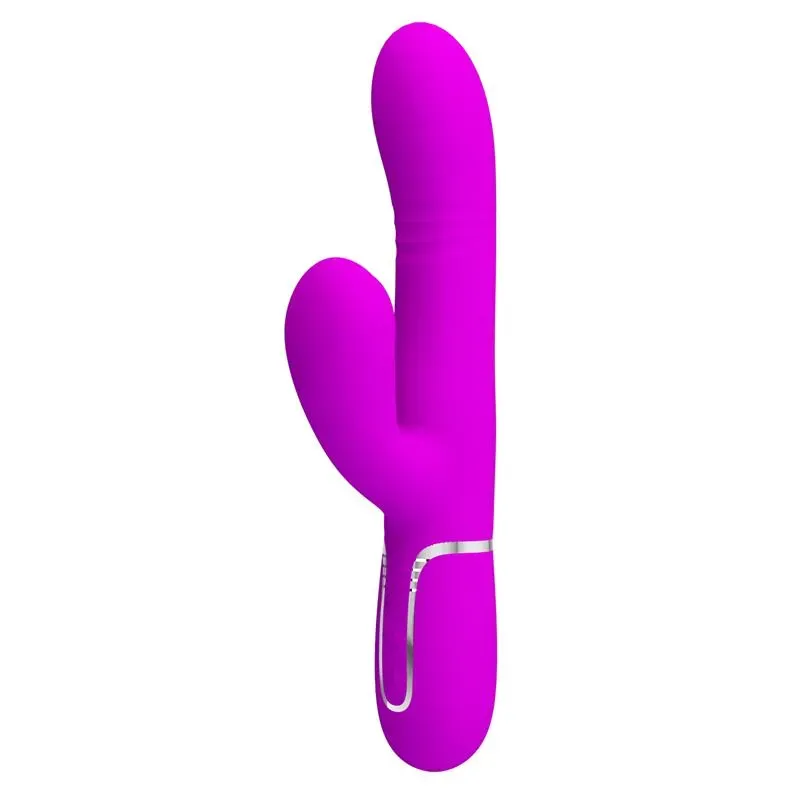 Mariana Vibrador 4en1 Silicona Fucsia – Vibradores Hi-Tech