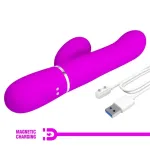 Mariana Vibrador 4en1 Silicona Fucsia