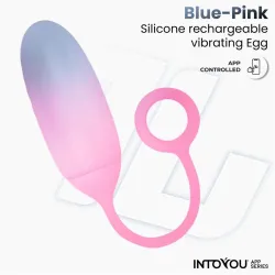 Huevo con APP Silicona Doble Capa Azul/Rosa