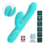 Mariana Vibrador 4 en 1 Silicona Turquesa