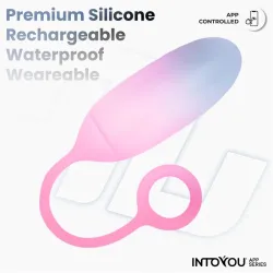 Huevo con APP Silicona Doble Capa Azul/Rosa