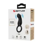 Trae Anillo Vibrador  Silicona USB Negro