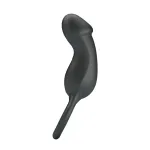Trae Anillo Vibrador  Silicona USB Negro