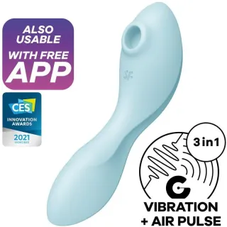 Curvy Trinity 5 con APP Satisfyer Connect Azul