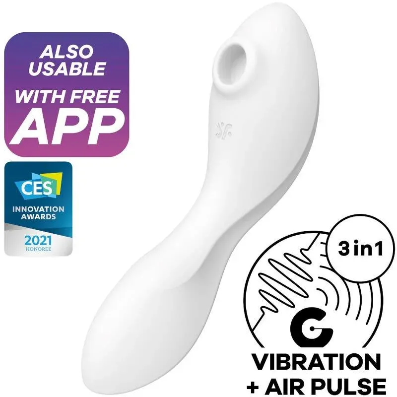 Curvy Trinity 5 con APP Satisfyer Connect Blanco – Vibradores