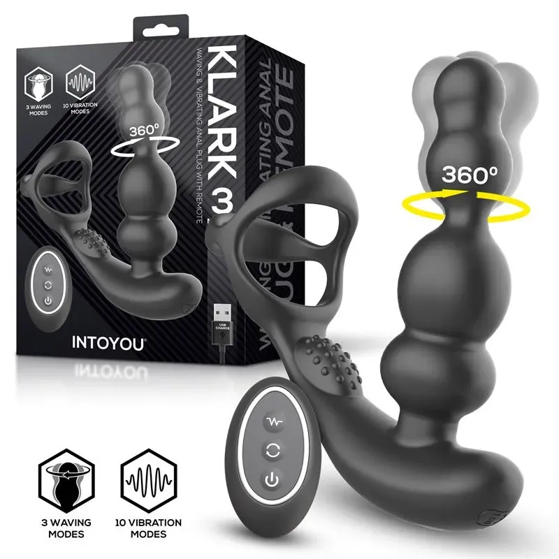 Klark Plug Anal Oscilante con Vibración y Mando a Distancia – Anal