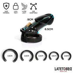 Jaula de Castidad Universal Long Negro